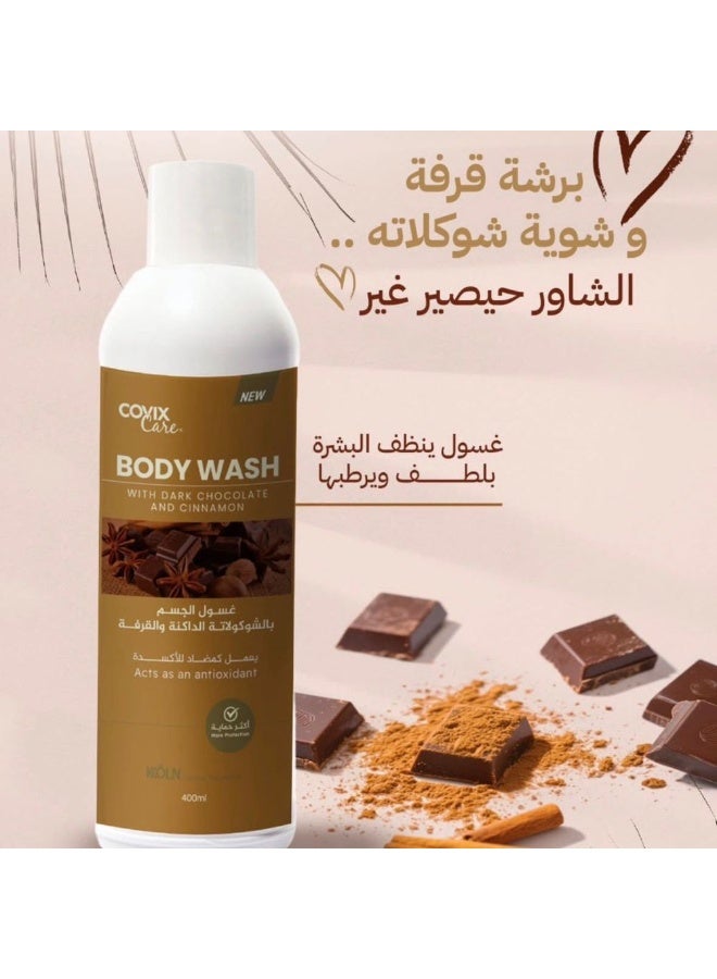 Covix Body Wash With Dark Chocolate And Cinnamon 400Ml - Image 5